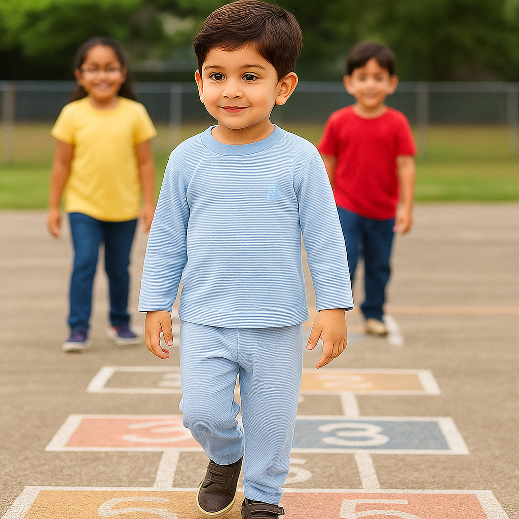Baby Fleece Pajama Set Blue - Sunshine