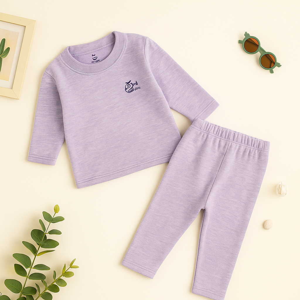 Baby Fleece Pajama Set Purple - Sunshine