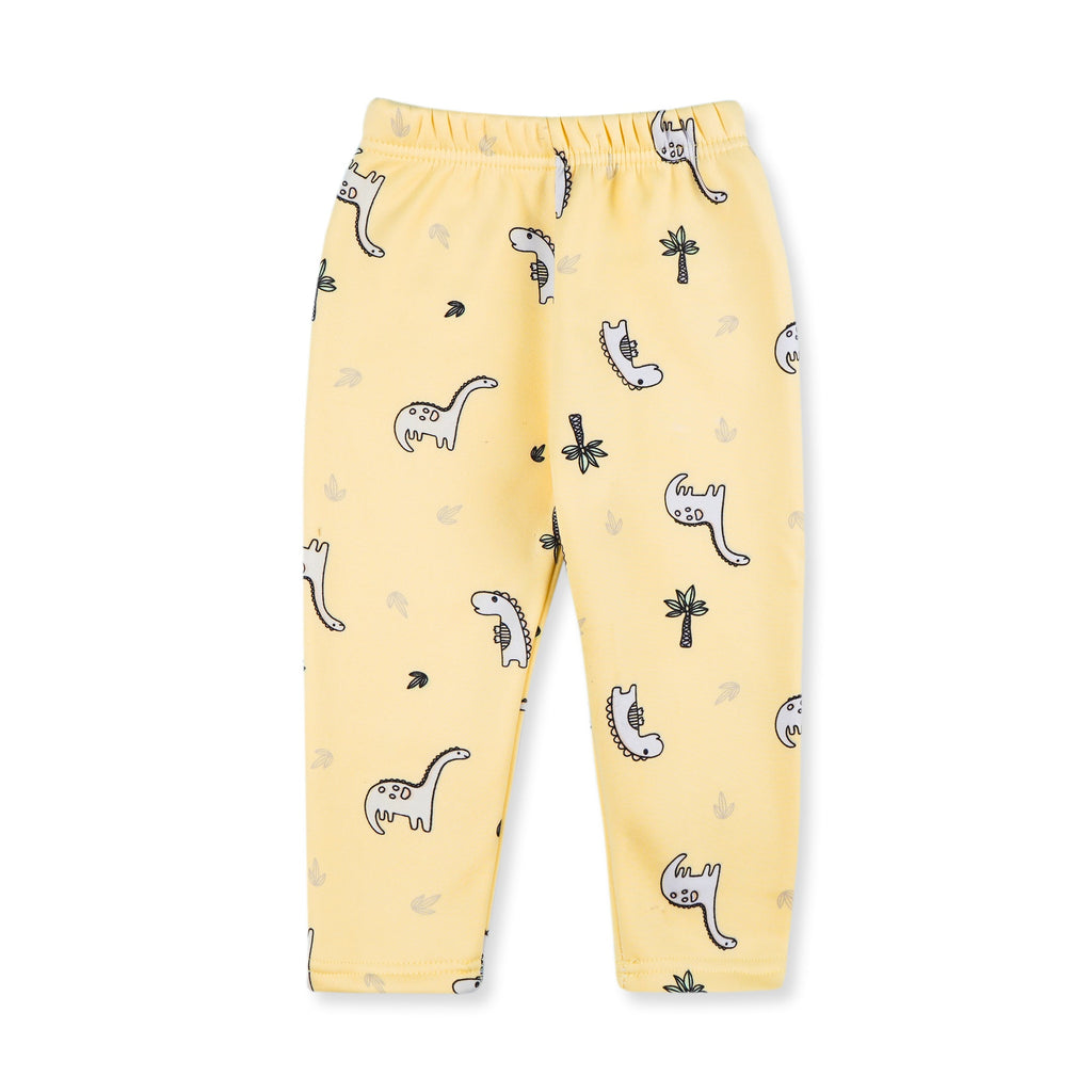 Baby Fleece Pajama Set Dino Yellow - Sunshine