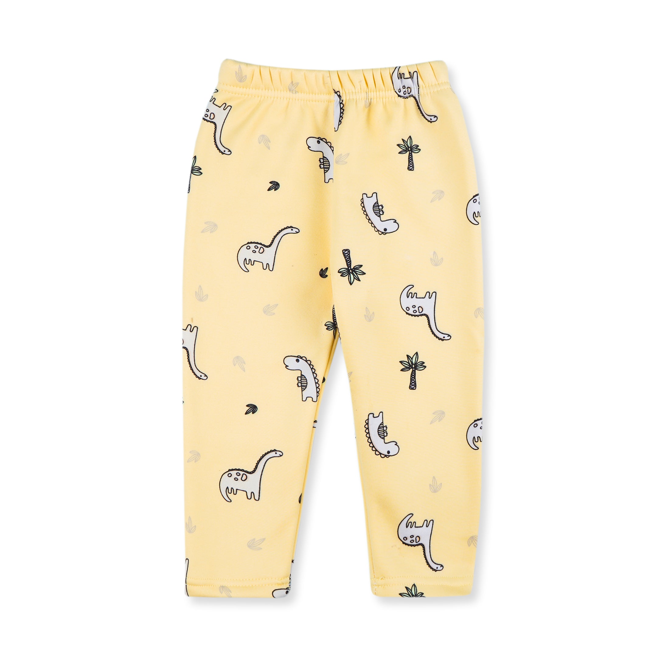 Baby Fleece Pajama Set Dino Yellow - Sunshine
