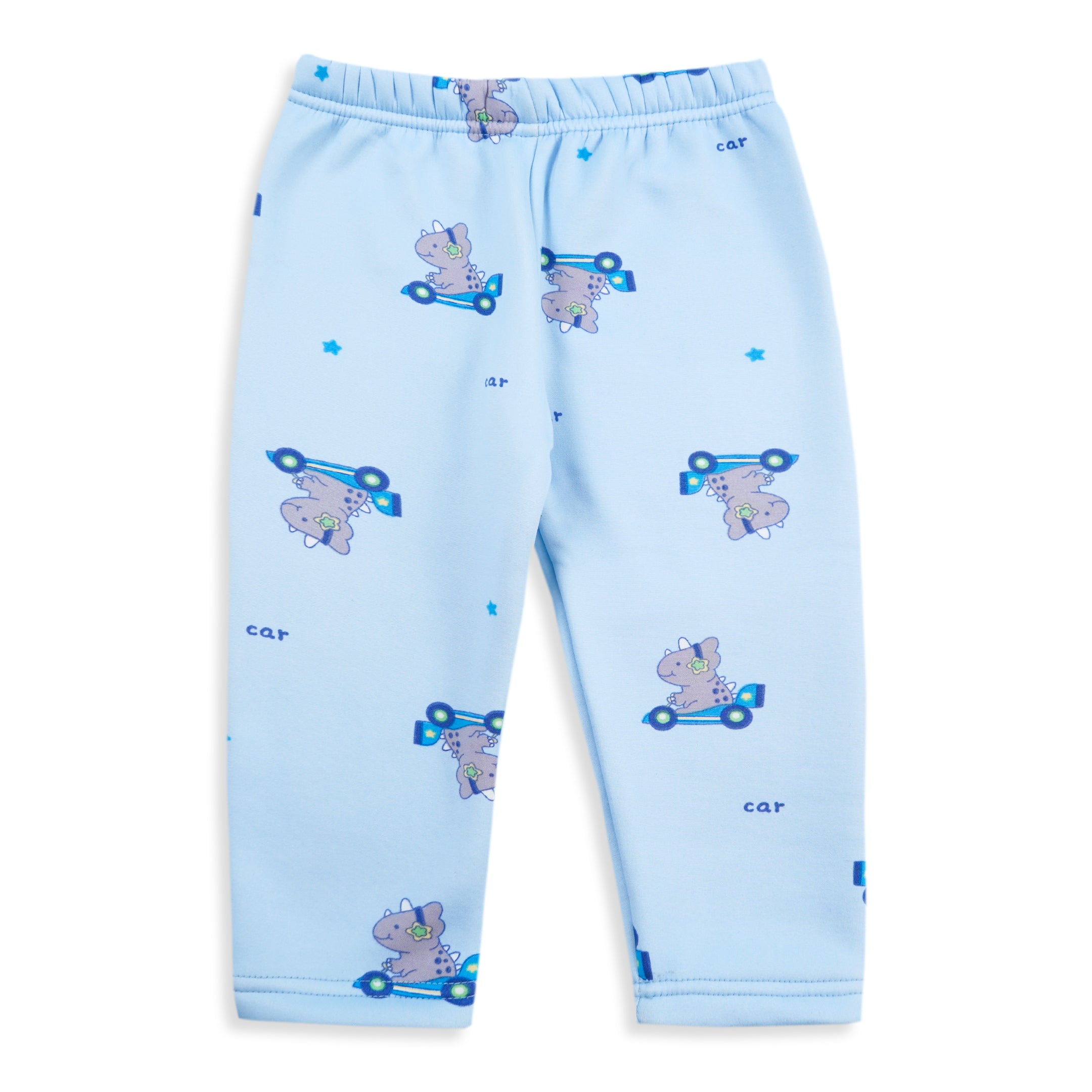 Baby Fleece Pajama Set Dino Blue - Sunshine