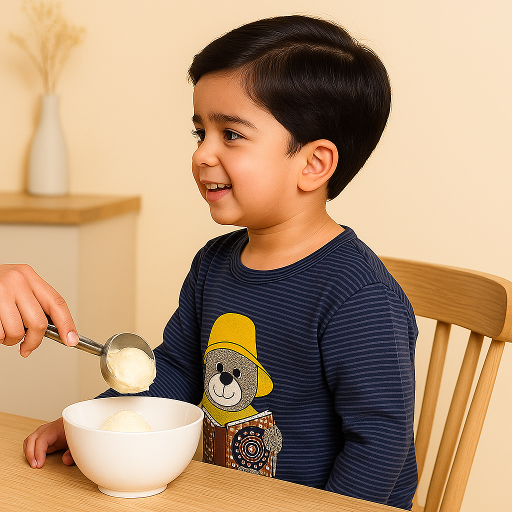 Baby Fleece Pajama Set Bear Strips Navy Blue - Sunshine