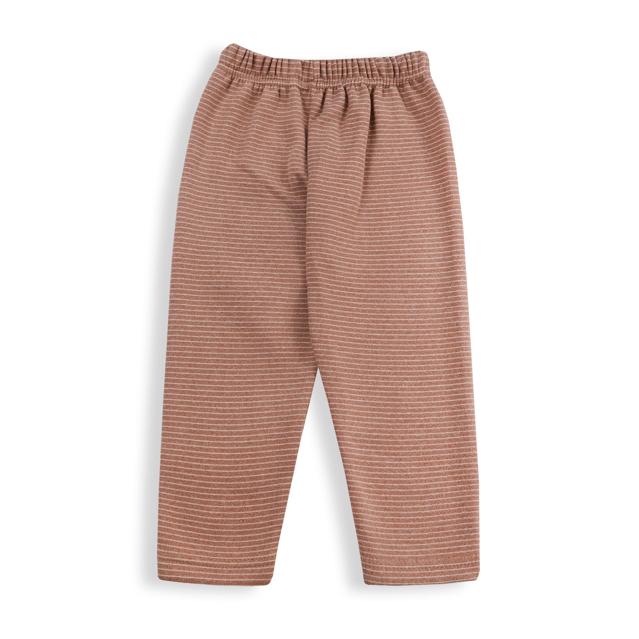 Baby Fleece Pajama Set Bear Strips Brown - Sunshine