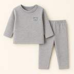 Baby Fleece Pajama Set Grey - Sunshine