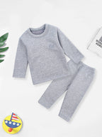 Baby Fleece Pajama Set Grey - Sunshine