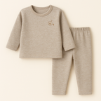 Baby Fleece Pajama Set Brown - Sunshine