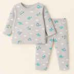 Baby Fleece Pajama Set Aeroplan Grey - Sunshine