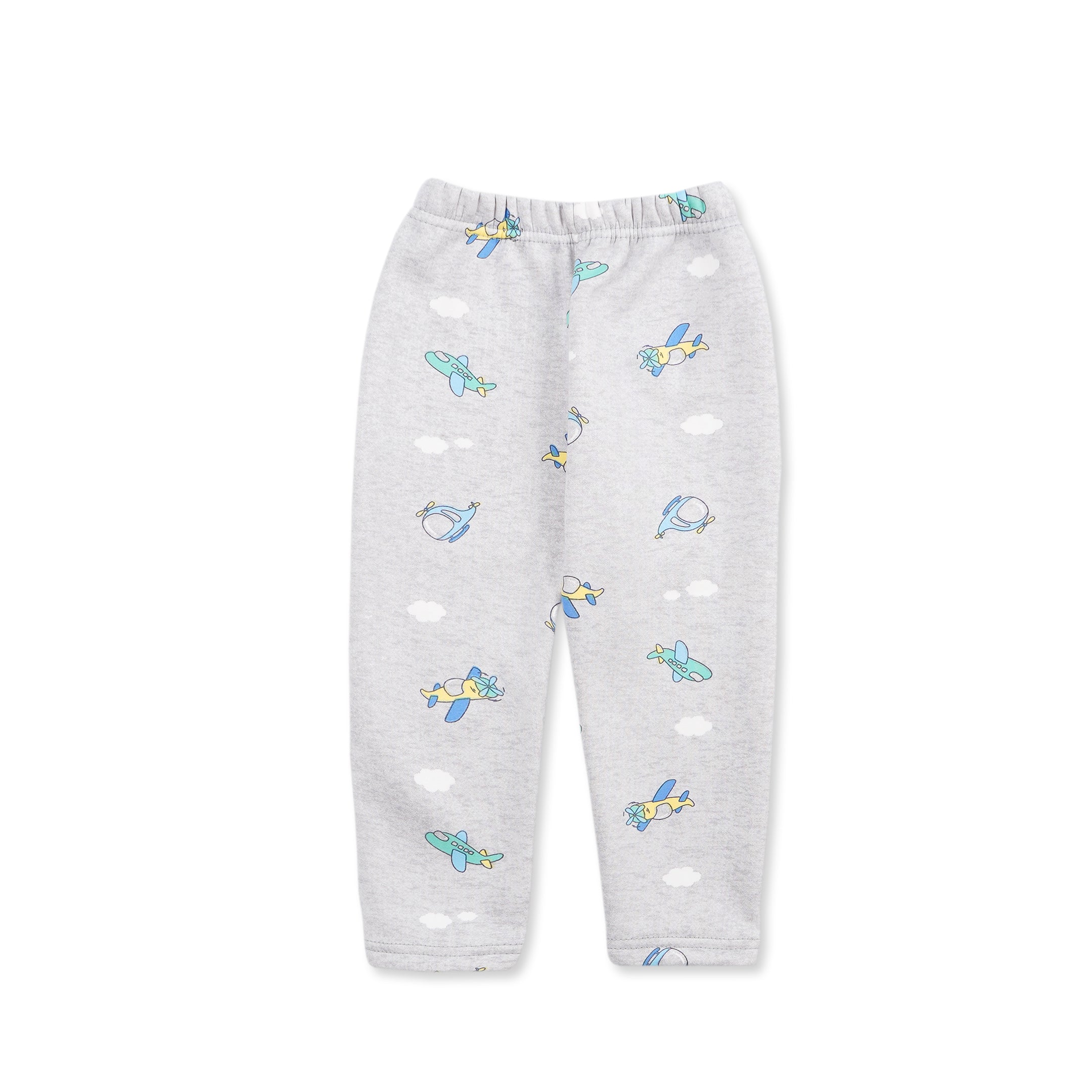 Baby Fleece Pajama Set Aeroplan Grey - Sunshine