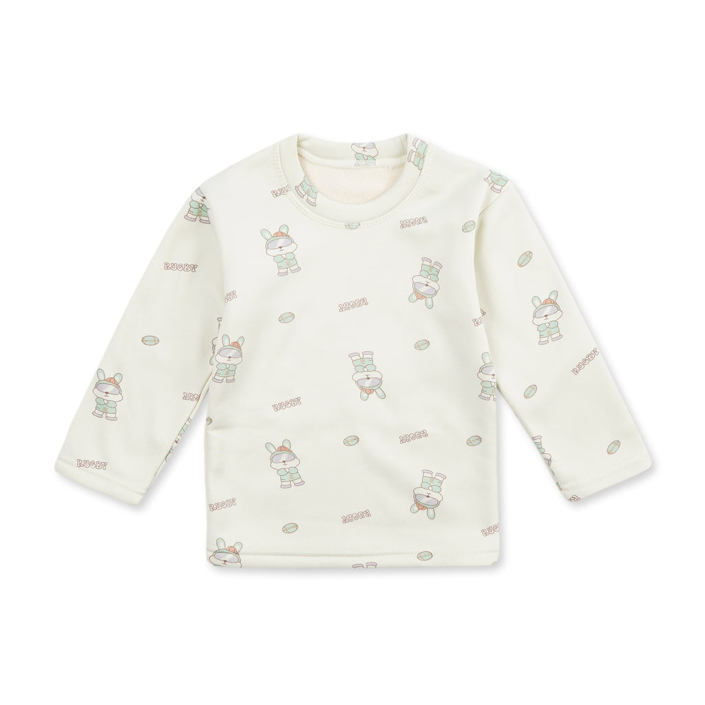 Baby Fleece Pajama Set Bunny Green - Sunshine