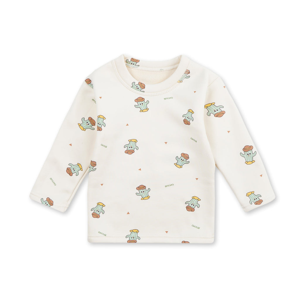 Baby Fleece Pajama Set Cactus Off White - Sunshine