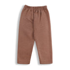 Baby Fleece Pajama Set Bear Strips Brown - Sunshine