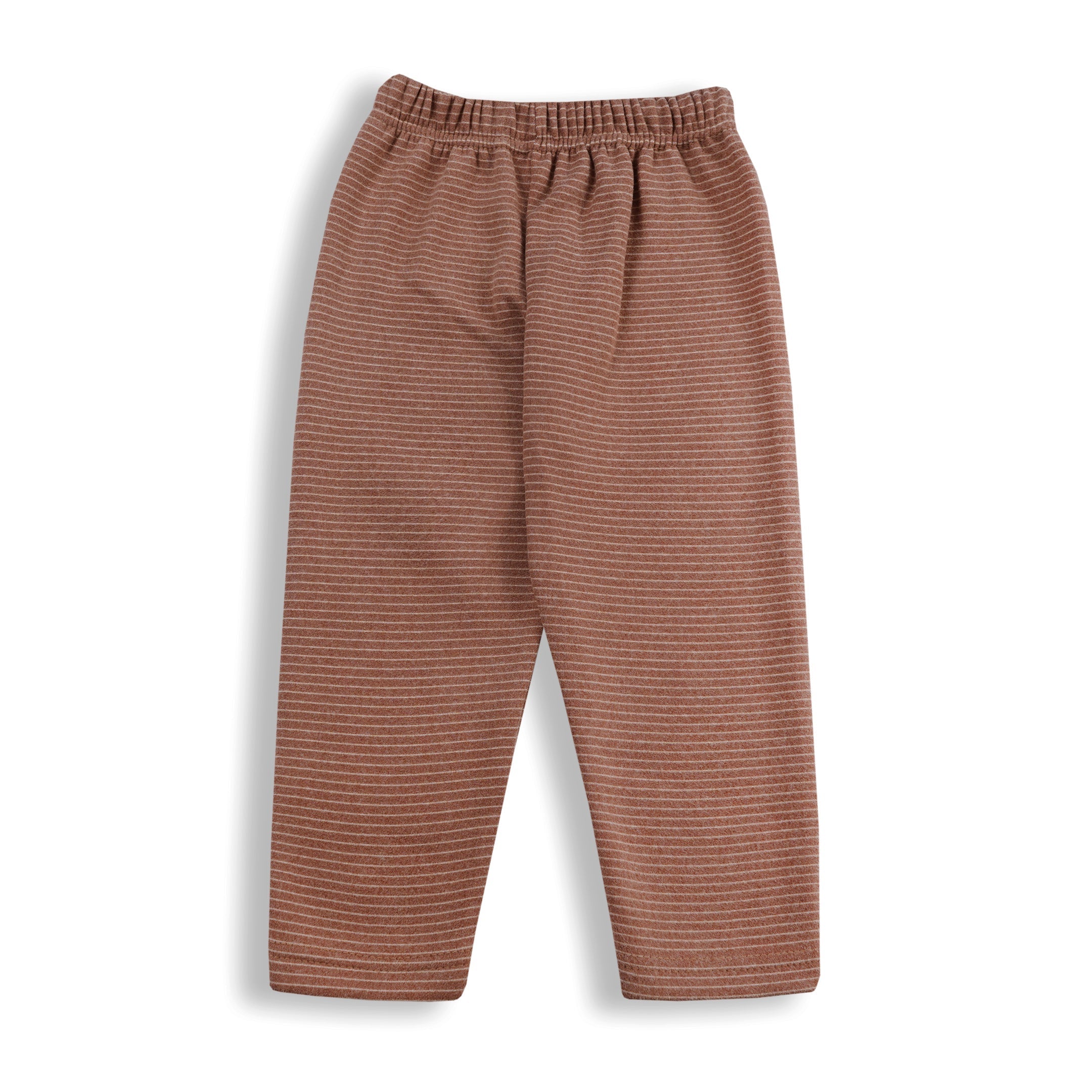 Baby Fleece Pajama Set Bear Strips Brown - Sunshine