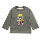 Baby Fleece Pajama Set Bear Strips Green - Sunshine