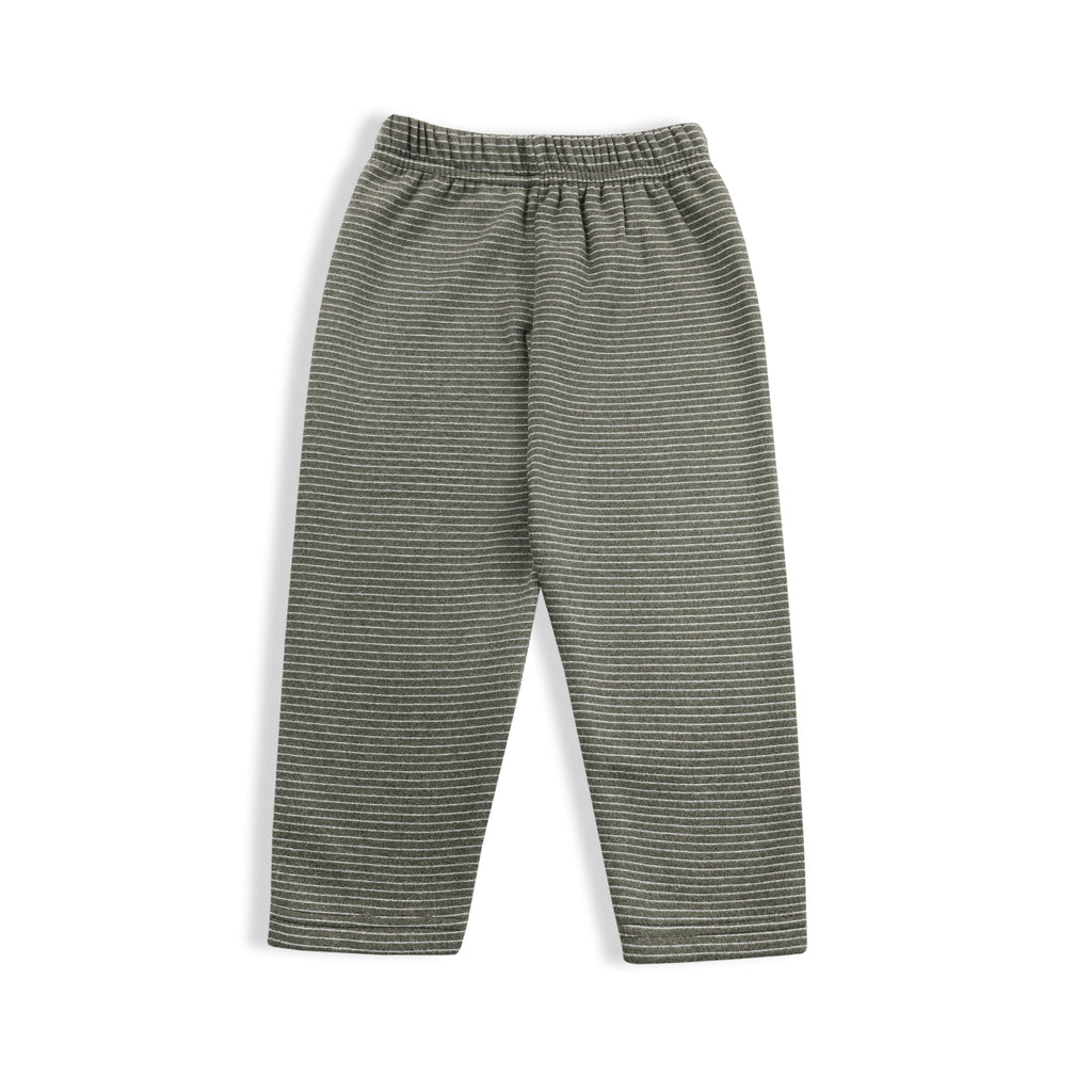 Baby Fleece Pajama Set Bear Strips Green - Sunshine