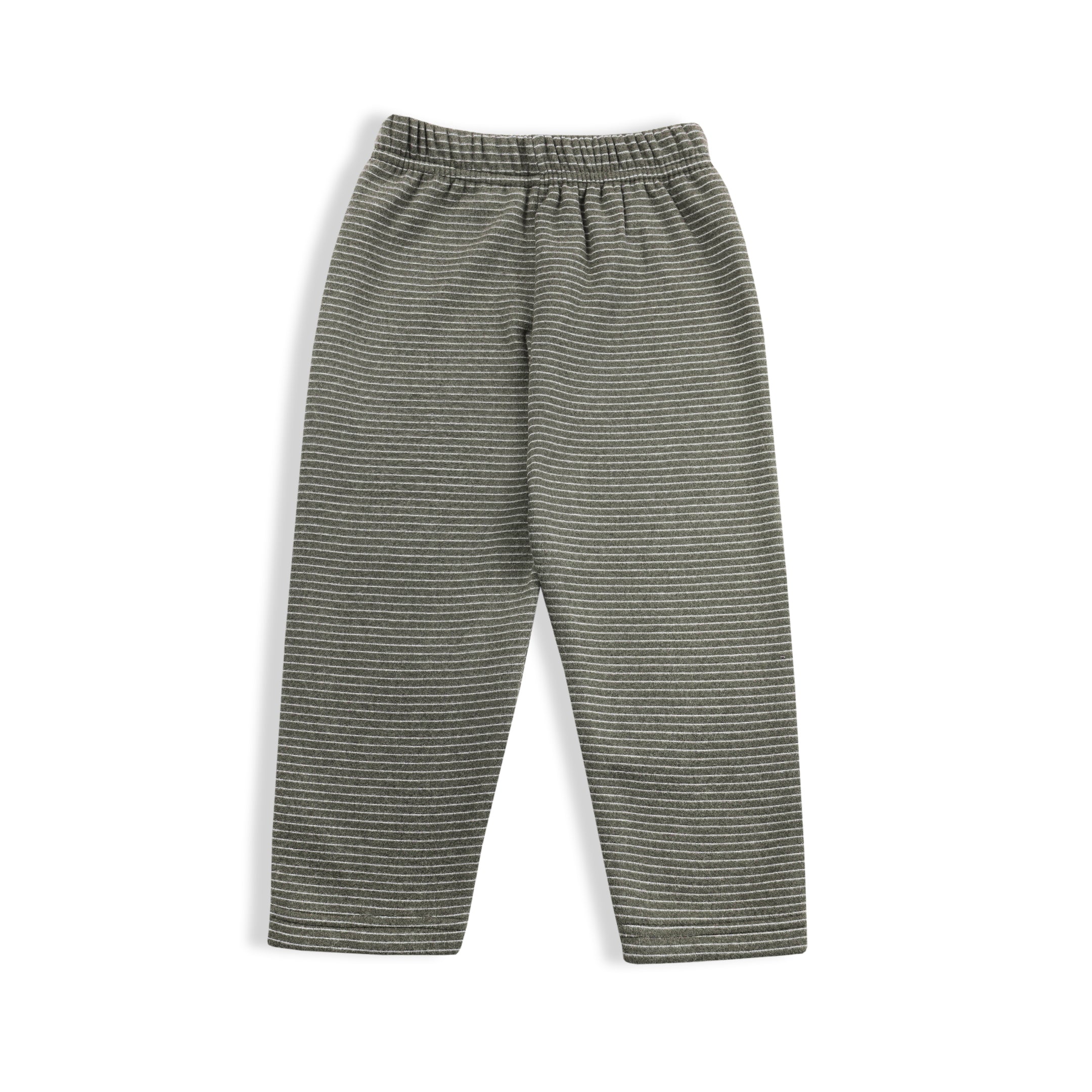 Baby Fleece Pajama Set Bear Strips Green - Sunshine