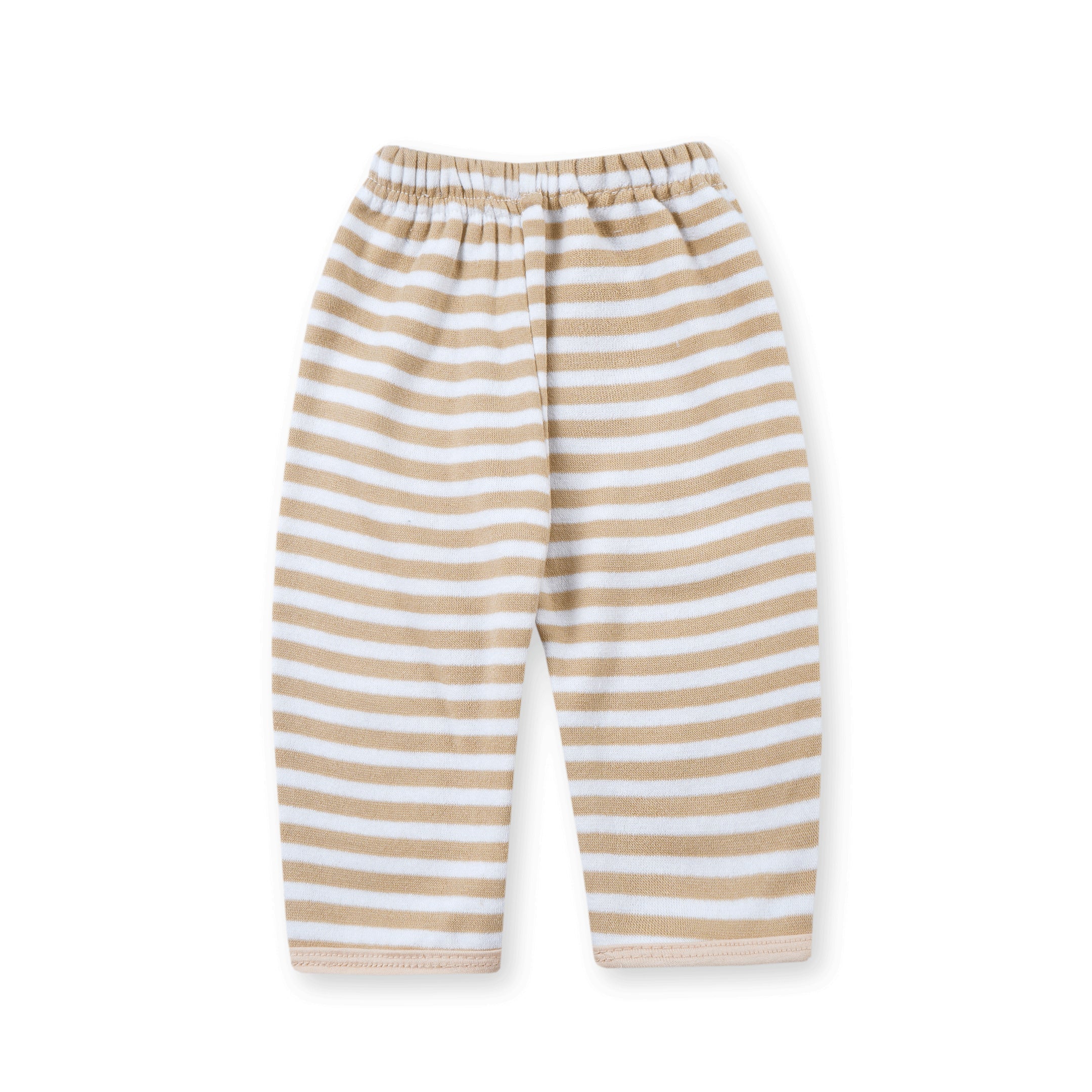 Baby Sleepsuit Fleece Stripes Beige - Sunshine