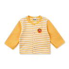 Baby Sleepsuit Fleece Stripes Yellow - Sunshine