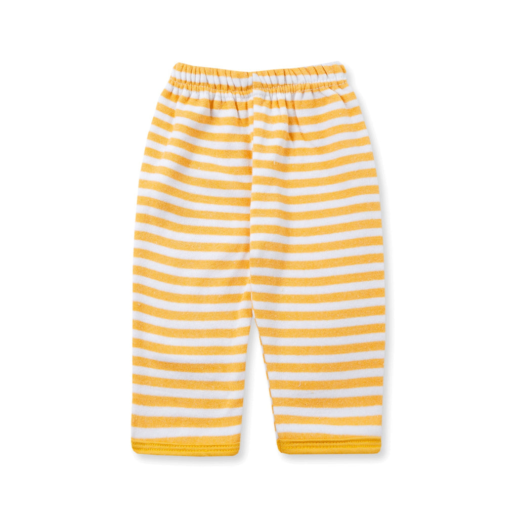 Baby Sleepsuit Fleece Stripes Yellow - Sunshine