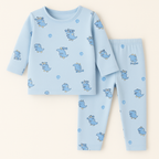 Baby Fleece Pajama Set Dino Blue - Sunshine