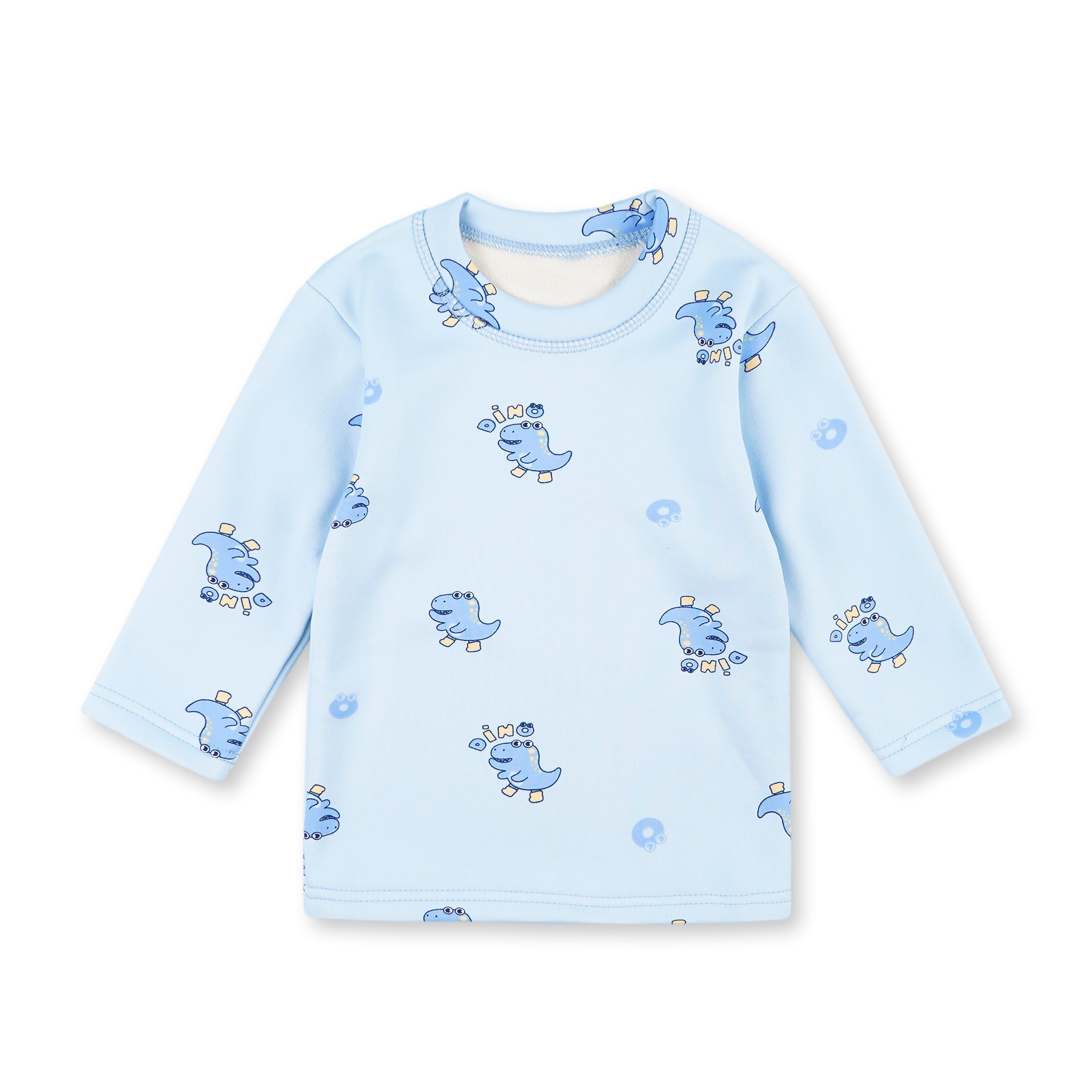 Baby Fleece Pajama Set Dino Blue - Sunshine