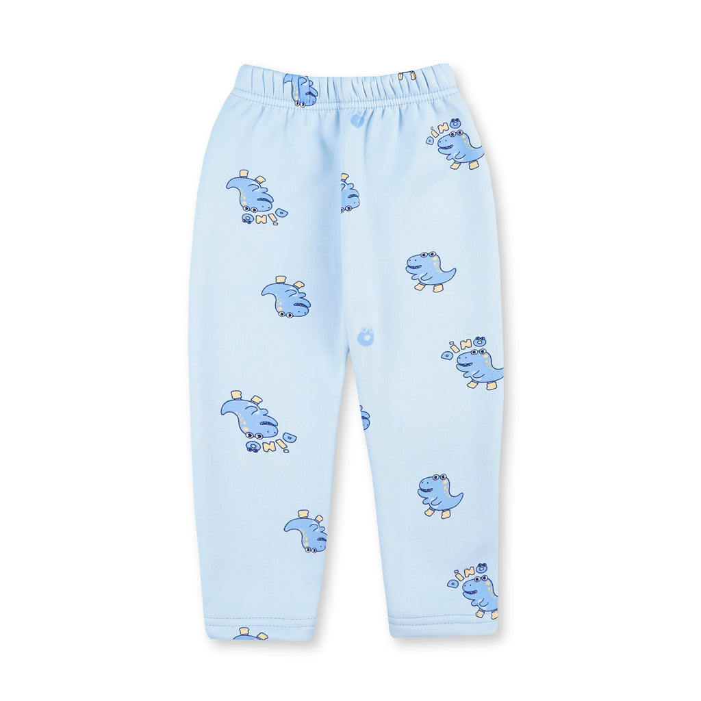 Baby Fleece Pajama Set Dino Blue - Sunshine