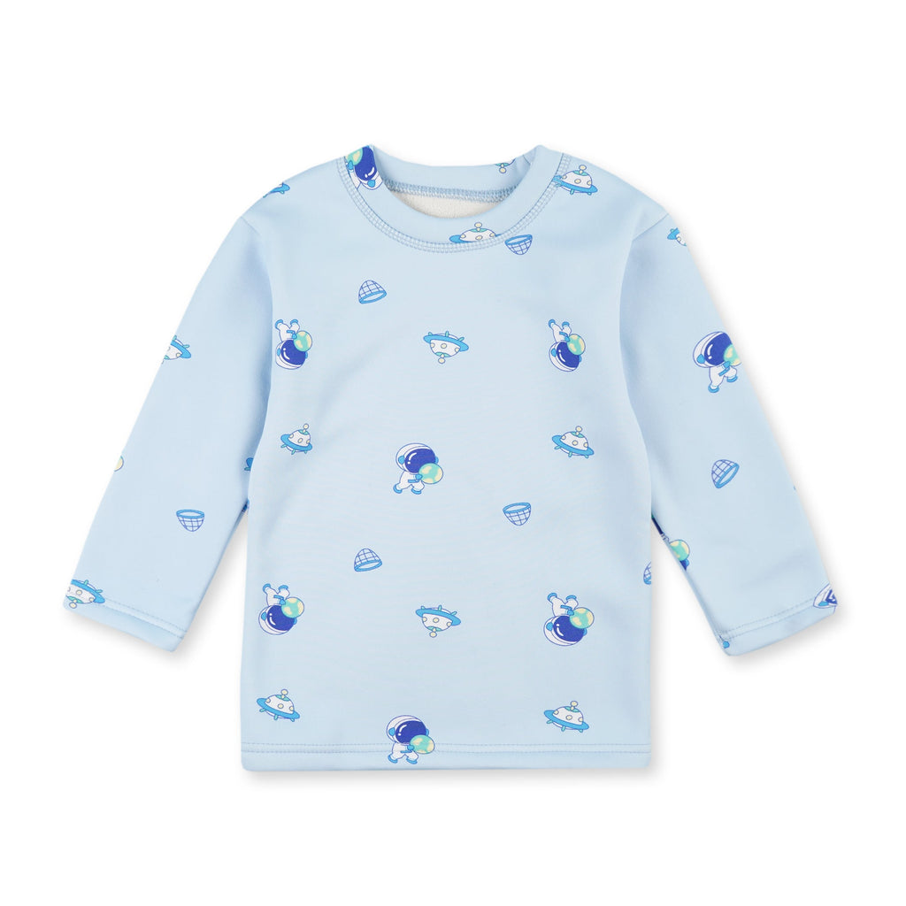 Baby Fleece Pajama Set Astronaut Blue - Sunshine