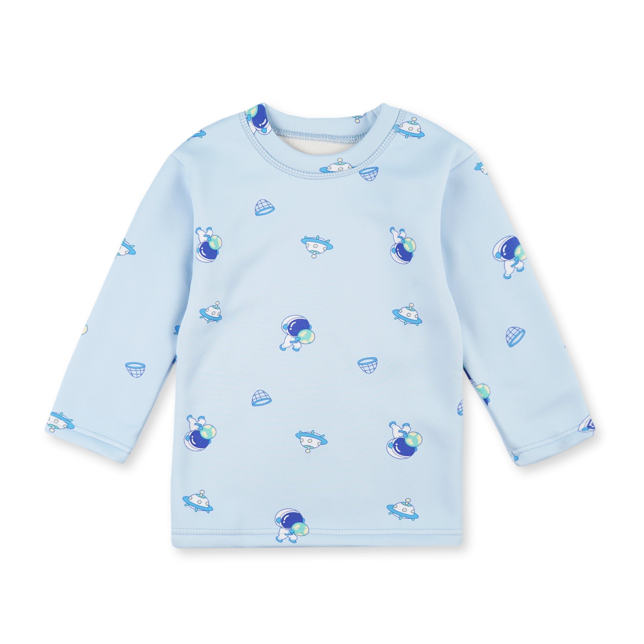 Baby Fleece Pajama Set Astronaut Blue - Sunshine