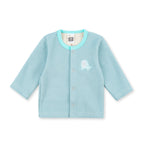 Baby Sleepsuit Fleece Elephant Stripes Sea Green - Sunshine