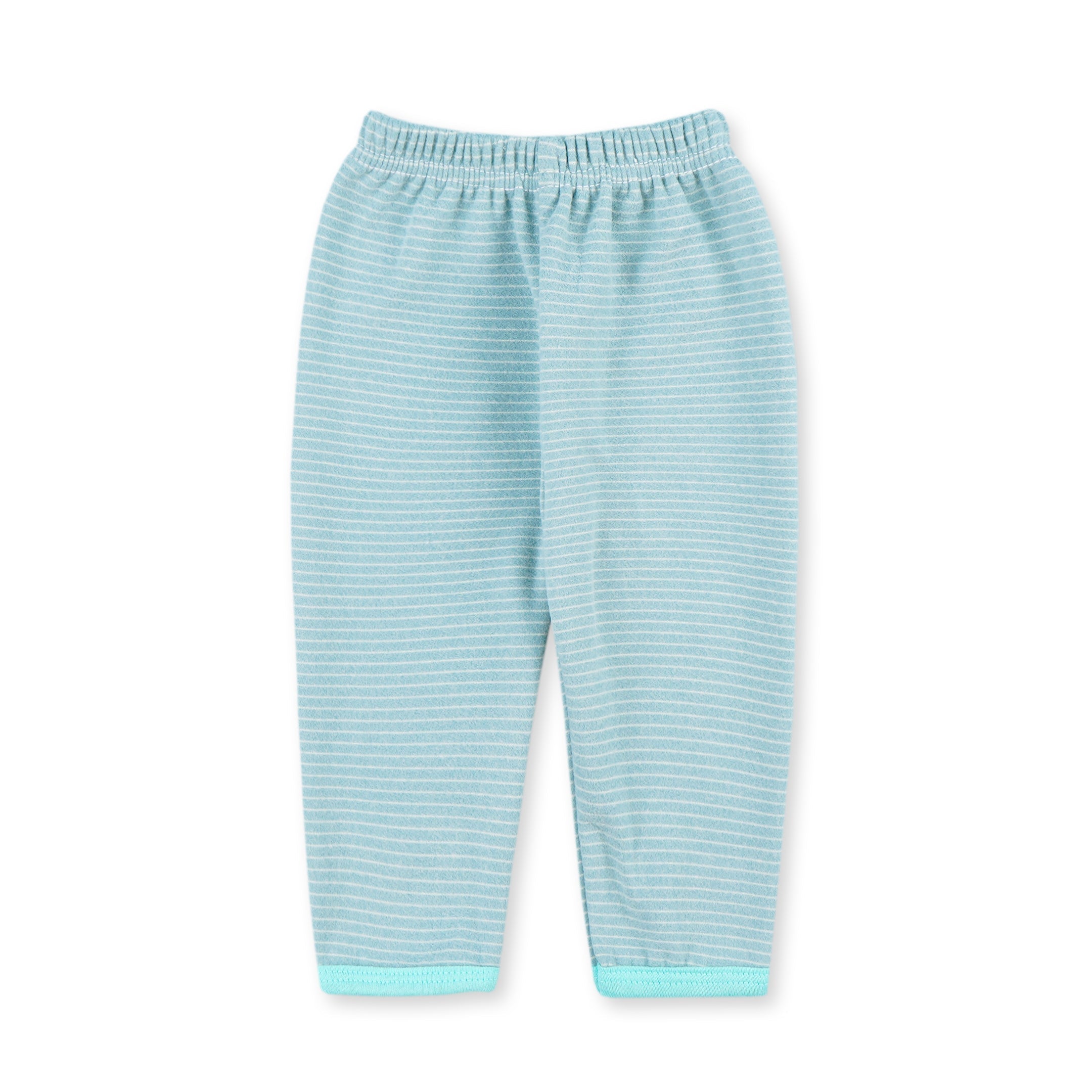 Baby Sleepsuit Fleece Elephant Stripes Sea Green - Sunshine