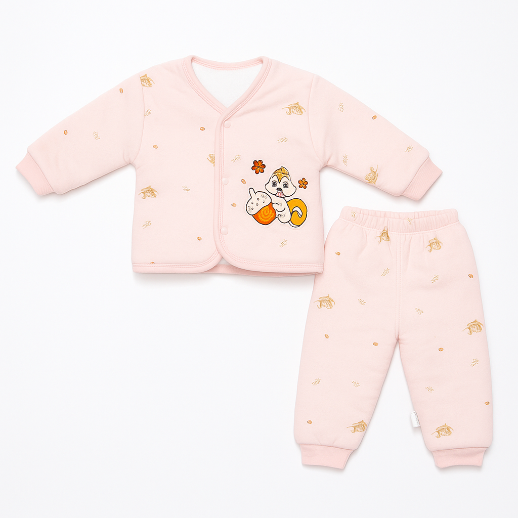 Baby Fleece Sleepsuit Multi Character Pink - Sunshine