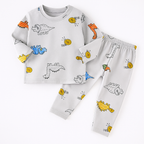 Baby Fleece Shirt & Pajama Set Dino Grey - Sunshine
