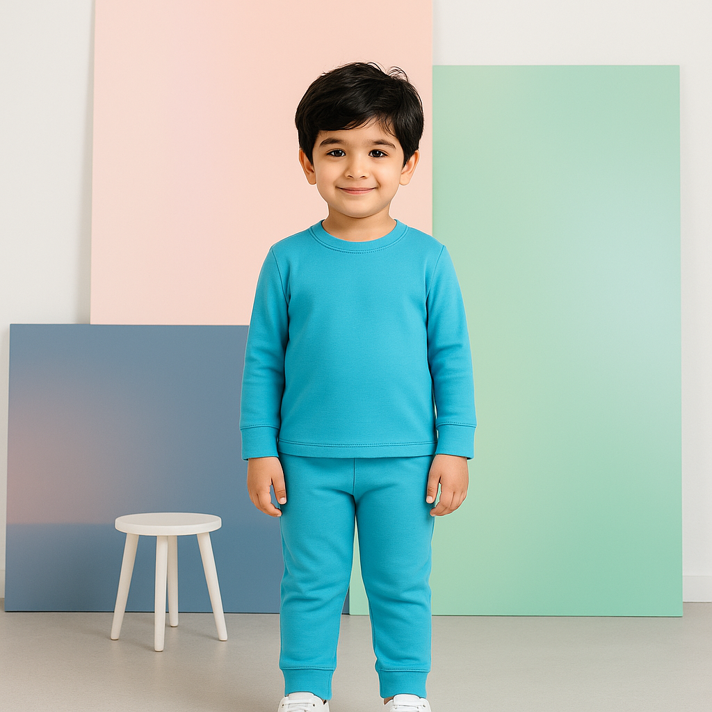 Kids Rib Innerwear Sea Blue Sw - Sunshine