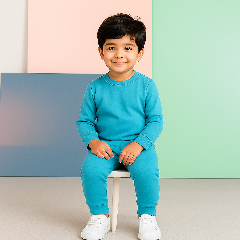 Kids Rib Innerwear Sea Blue Sw - Sunshine