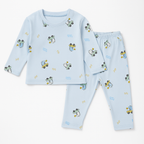 Baby Fleece Pajama Set Dino Blue - Sunshine