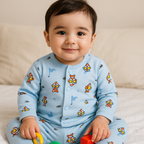 Baby Fleece Sleepsuit Ultraman Blue - Sunshine