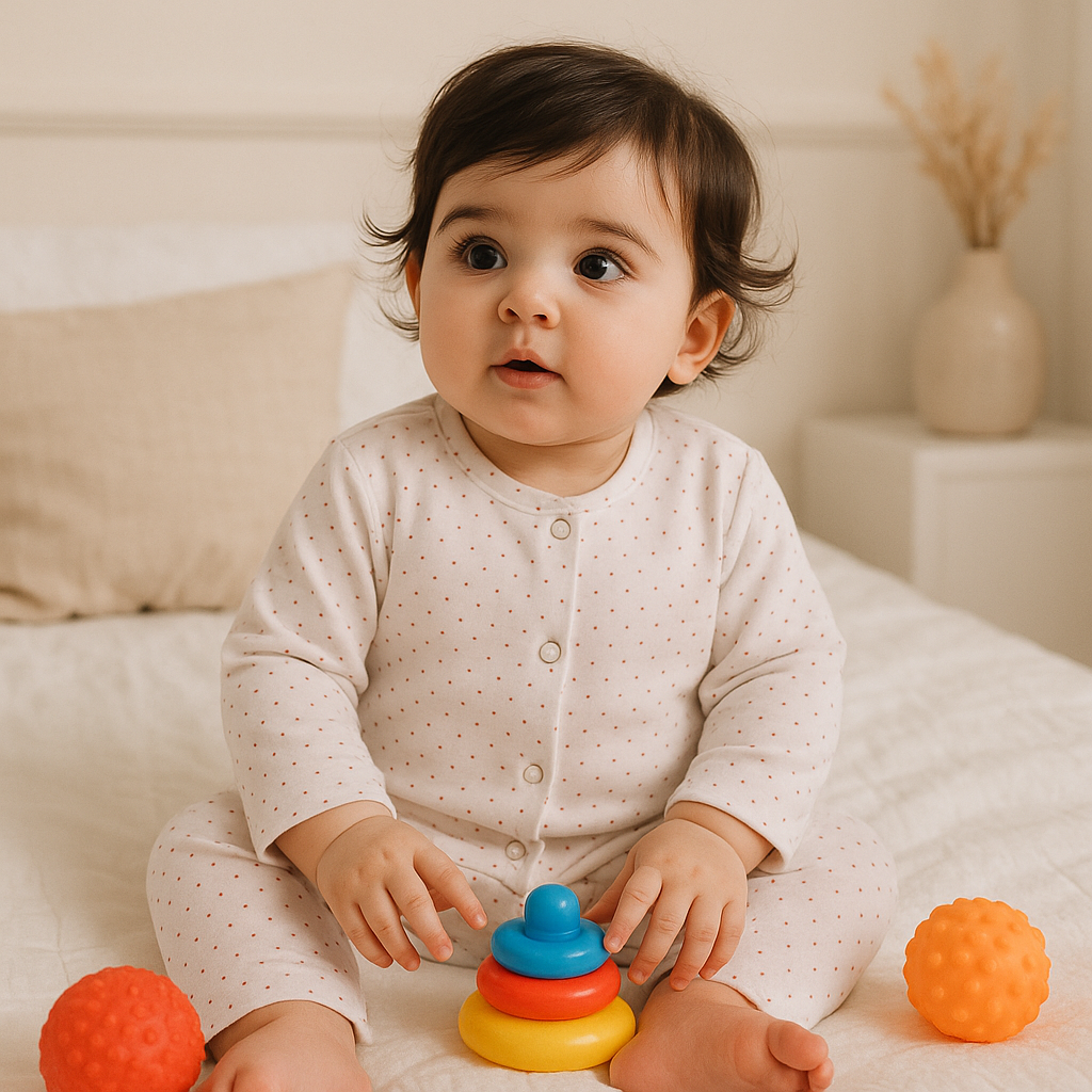 Baby Fleece Sleepsuit Dots White - Sunshine