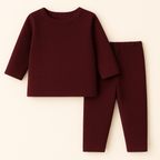 Kids Polyester Tracksuit Stripes Maroon (1-2 Years)