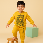 MINI CHARM KIDS FLEECE TRACKSUIT TIGER YELLOW 9-10Y