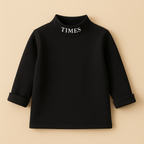 Kids Premium Mock Neck Black - Sunshine
