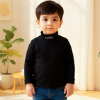 Kids Premium Mock Neck Black - Sunshine