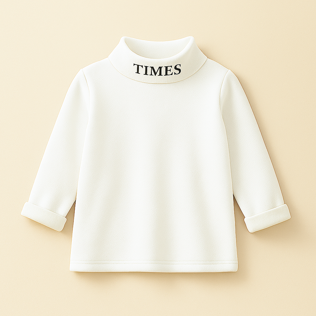 Kids Premium Mock Neck White - Sunshine