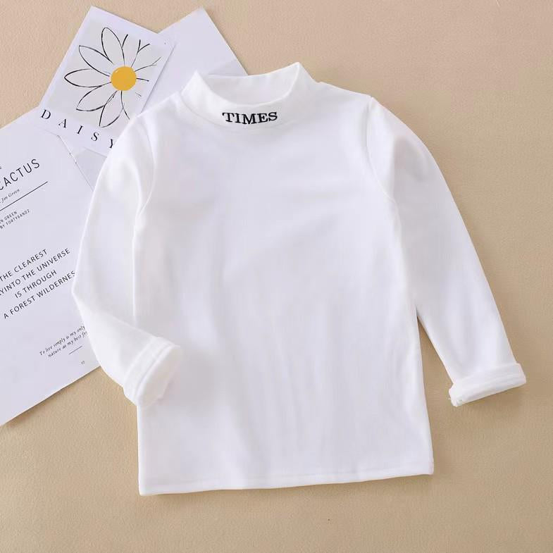 Kids Premium Mock Neck White - Sunshine