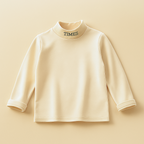 Kids Premium Mock Neck Beige - Sunshine