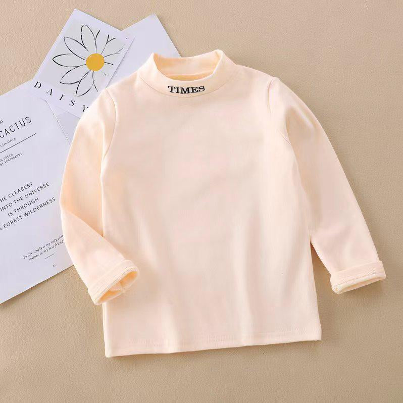 Kids Premium Mock Neck Beige - Sunshine