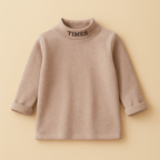 Kids Premium Mock Neck Brown - Sunshine